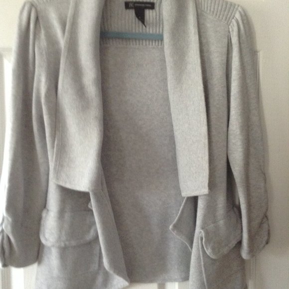 INC cotton cardigan - grey - Picture 3 of 8
